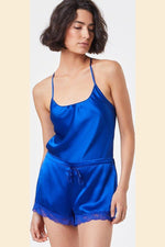 ETAM - גופיית משי PEARLY כחול רויאל - MASHBIR//365