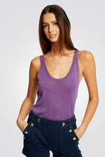 MORGAN - גופיית סריג בצבע סגול - MASHBIR//365