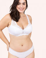 חזיית תחרה עם ריפוד חלקי לבנה - MASHBIR//365