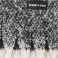 KENNETH COLE - צעיף עבה עם פרנזים בצבע אפור כהה - MASHBIR//365 - 2