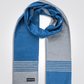 KENNETH COLE - צעיף פסים בצבע אפור כחול - MASHBIR//365 - 1
