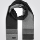 KENNETH COLE - צעיף פסים לגבר בצבע אפור ושחור - MASHBIR//365 - 1