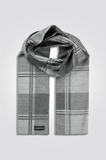 KENNETH COLE - צעיף משובץ בצבע אפור בהיר - MASHBIR//365