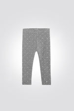 OBAIBI - טייץ אפור כהה עם הדפס נקודות לתינוקות בנות - MASHBIR//365