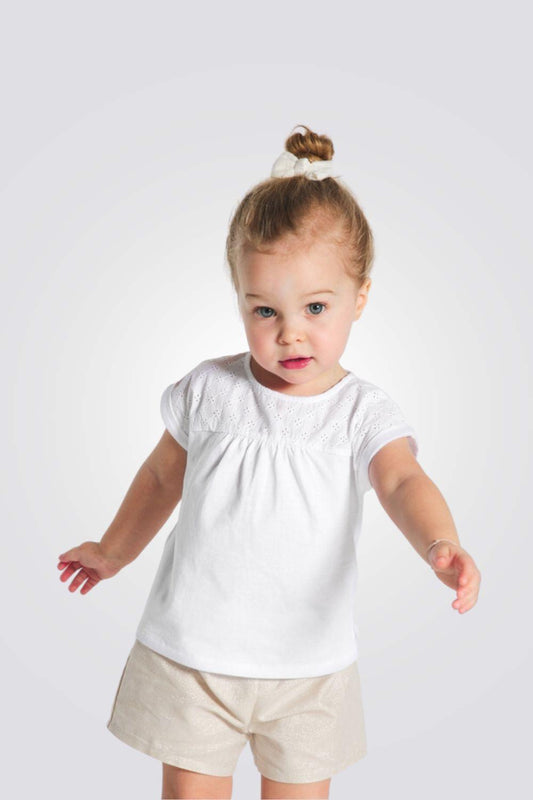 OBAIBI - טישירט אלגנטית בצבע לבן לתינוקות - MASHBIR//365