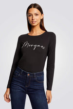 MORGAN - טישירט ארוכה בצבע שחור - MASHBIR//365