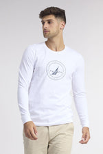 NAUTICA - טישירט בצבע לבן עם לוגו - MASHBIR//365