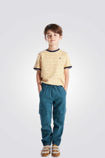 OKAIDI - טישירט פסים צהובים קצרה לילדים - MASHBIR//365