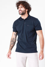 SCORCHER - טישירט פולו קצרה בצבע נייבי - MASHBIR//365