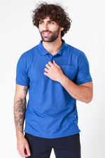 SCORCHER - טישירט פולו קצרה בצבע כחול - MASHBIR//365
