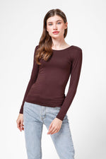 טישירט ג'רסי בורדו מפתח עגול | קנת קול