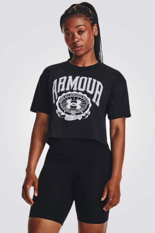 UNDER ARMOUR - טישירט קצרה לנשים בצבע שחור - MASHBIR//365