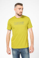 LEVI'S - טישירט קצרה OUTLINE BRANDED בצבע ירוק - MASHBIR//365
