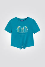 OKAIDI - טישירט קשירה לילדות בצבע כחול - MASHBIR//365