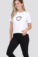 DIESEL - טישירט לבנה לוגו עגול - MASHBIR//365