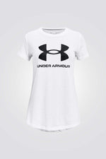 UNDER ARMOUR - טישירט לנוער Live Sportstyle Graphic בצבע לבן - MASHBIR//365