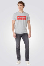 WRANGLER - טישירט לוגו בצבע אפור - MASHBIR//365
