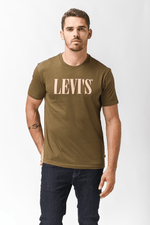 LEVI'S - טישירט לוגו קצרה בצבע ירוק זית - MASHBIR//365