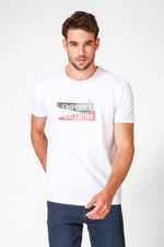 EMPORIO VALENTINI - טישירט לוגו לבנה עם כיתוב לוגו - MASHBIR//365