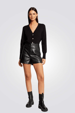 MORGAN - קרדיגן צאוורון V שחור - MASHBIR//365