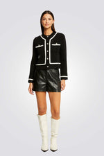 MORGAN - קרדיגן שחור עם שרוול ארוך - MASHBIR//365