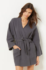 ETAM - חלוק בית כותנה VICKA אפור - MASHBIR//365