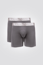 DELTA - מארז 2 בוקסרים ארוכים D-POUCH בצבע אפור - MASHBIR//365