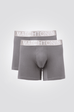 DELTA - מארז 2 בוקסרים קצרים D-POUCH בצבע אפור - MASHBIR//365