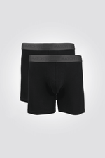 DELTA - מארז 2 בוקסרים צמודים ארוכים COTTON STRETCH שחור - MASHBIR//365