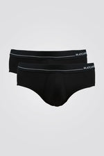 DELTA - מארז 2 תחתוני סליפ מבד מודל MODAL שחור - MASHBIR//365