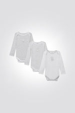 OBAIBI - מארז 3 בגדי גוף שרוול ארוך אפור - MASHBIR//365