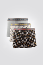 DELTA - מארז 3 בוקסרים צמודים קצרים PLAID PACK - MASHBIR//365