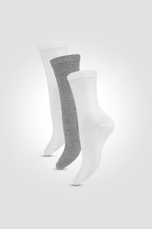 DELTA - מארז 3 גרביים ללא תפר צבע לבן - MASHBIR//365