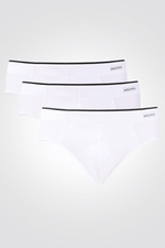 DELTA - מארז 3 תחתוני סליפ COTTON STRETCH בצבע לבן - MASHBIR//365