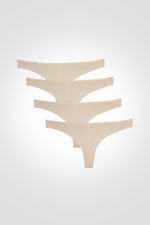 DELTA - מארז 4 תחתוני חוטיני BASIC PACK בצבע גוף - MASHBIR//365