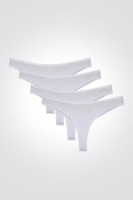 DELTA - מארז 4 תחתוני חוטיני BASIC PACK בצבע לבן - MASHBIR//365