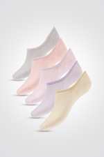 DELTA - מארז 5 גרבי סניקרס לורקס פסטל לילדות - MASHBIR//365