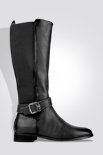 LADY COMFORT - מגף עקב+לייקרה בצבע שחור - MASHBIR//365