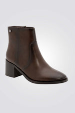 SEVENTYNINE - מגפון עקב לנשים דגם טנסי בצבע חום - MASHBIR//365