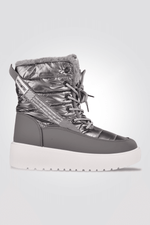 LADY COMFORT - מגפון ניילון עם פרווה בצבע כסוף - MASHBIR//365