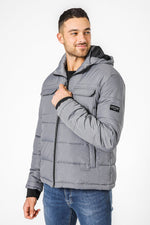 KENNETH COLE - מעיל פאפר עם כובע נשלף - MASHBIR//365