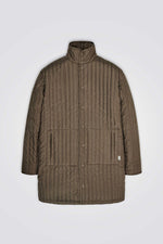 RAINS - מעיל פוך חום ארוך - MASHBIR//365