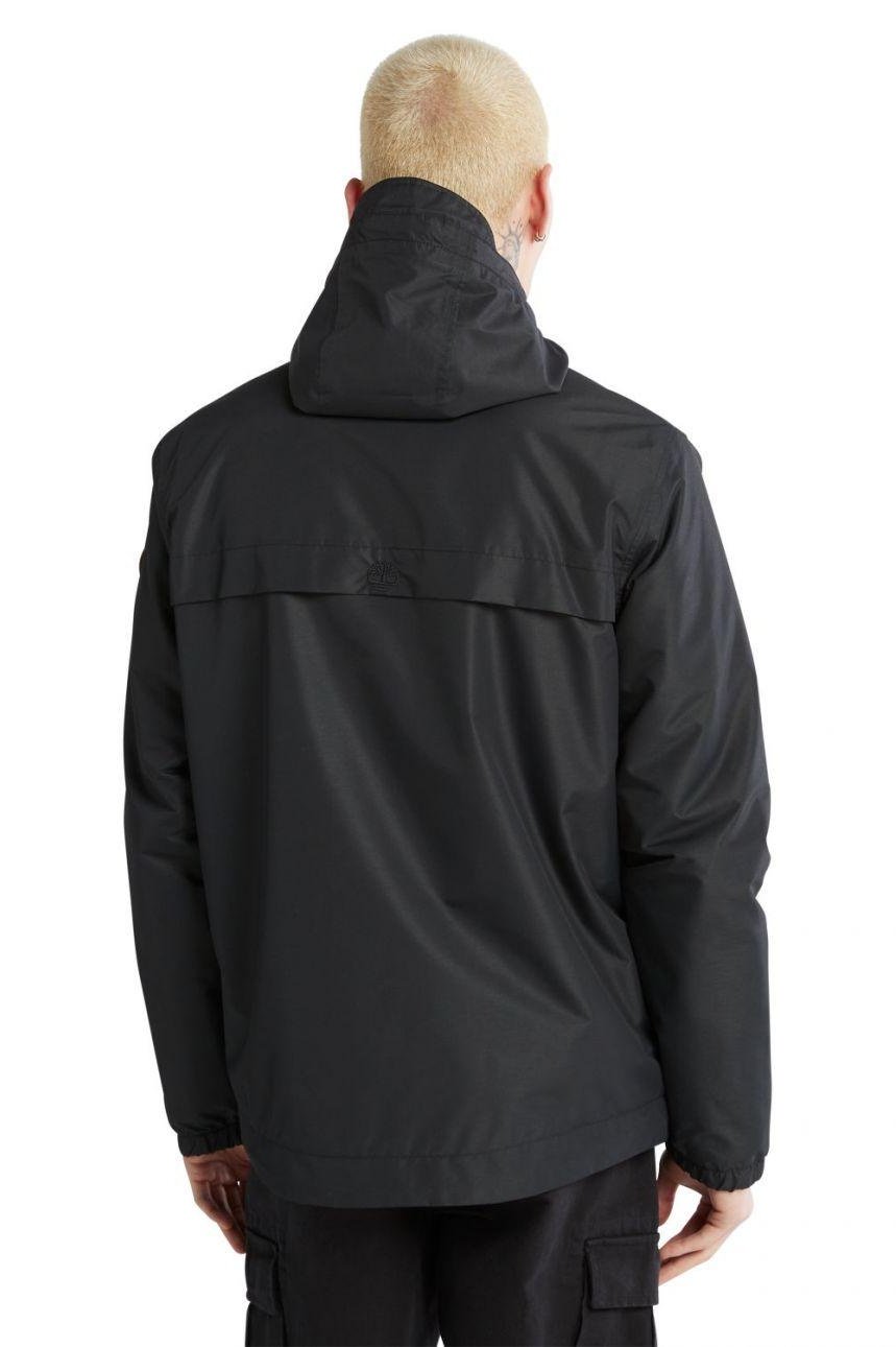 TIMBERLAND - מעיל רוח עם רוכסן וכובע בצבע שחור - MASHBIR//365