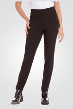 PUNT ROMA - מכנס נשים סקיני רוכסן בצד בחום - MASHBIR//365