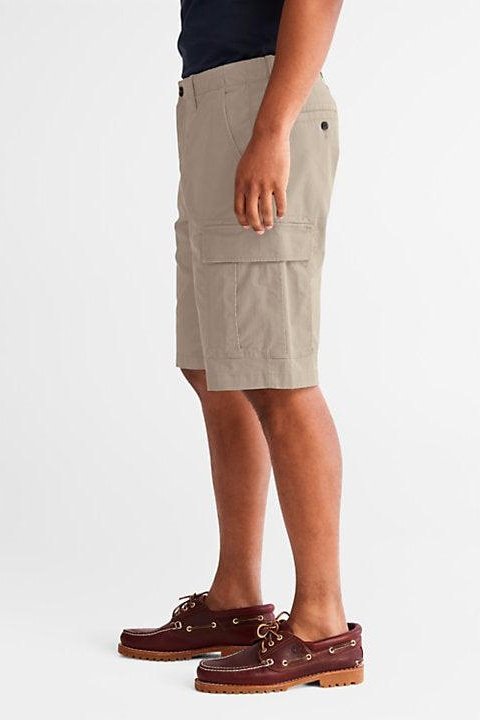 TIMBERLAND - מכנסי ברמודה מכנסי CARGO בצבע בז' - MASHBIR//365