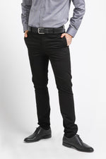 KENNETH COLE - מכנסי CHINO COTTON שחור - MASHBIR//365
