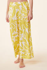 ETAM - מכנסי פיג'מה 7/8 JAD הדפס צהוב - MASHBIR//365