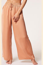 ETAM - מכנסי פיג'מה סאטן ארוכים CHEETA בז' - MASHBIR//365