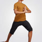 ADIDAS - מכנסי יוגה לגברים 3/4 בצבע שחור - MASHBIR//365 - 3
