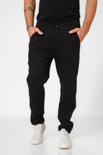 KENNETH COLE - מכנסי טרנינג בשילוב רשת בצבע שחור - MASHBIR//365